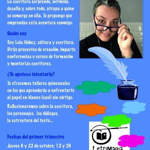 Talleres de escritura creativa para adultos con Lola Núñez