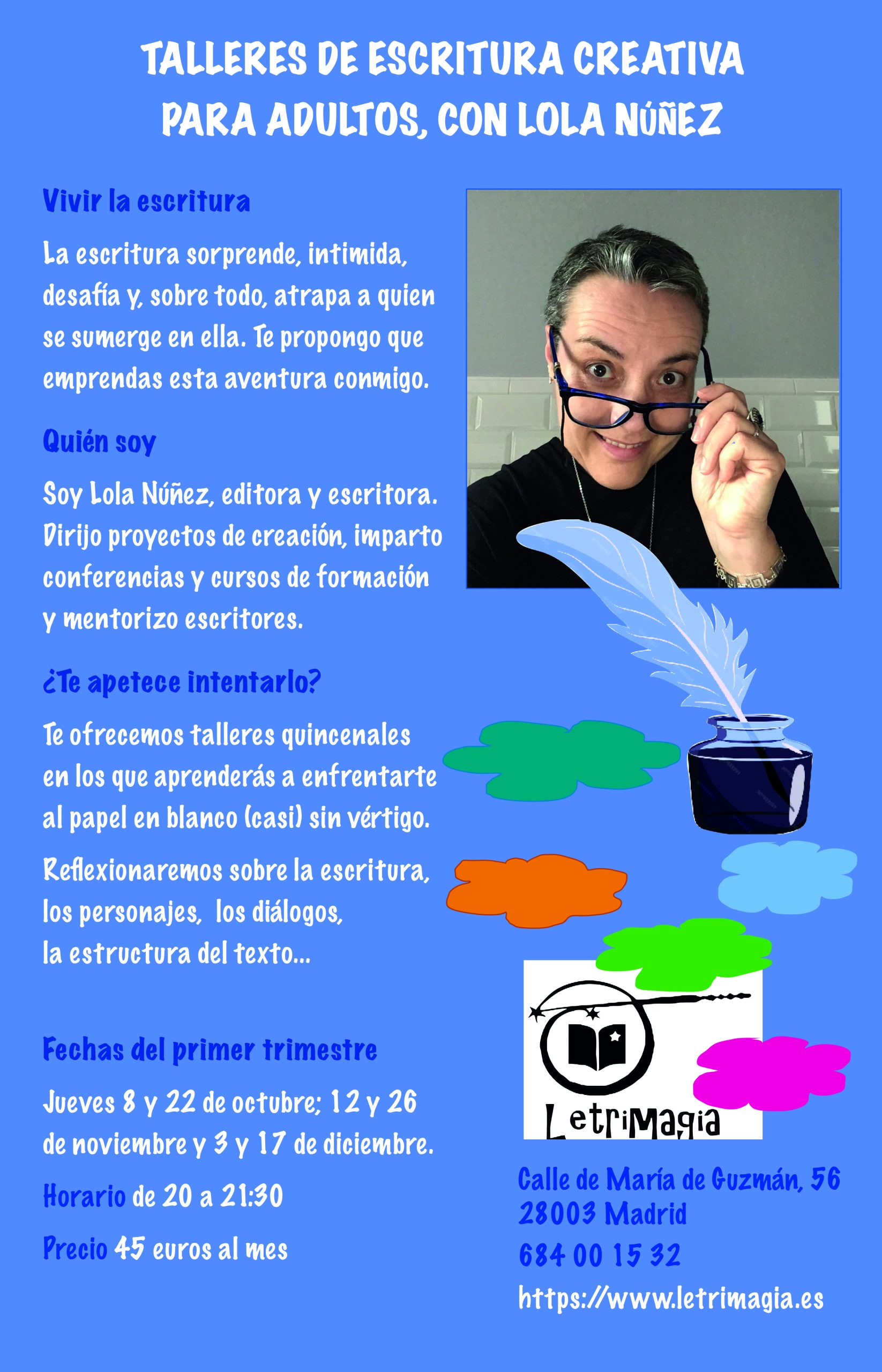Talleres de escritura creativa para adultos con Lola Núñez
